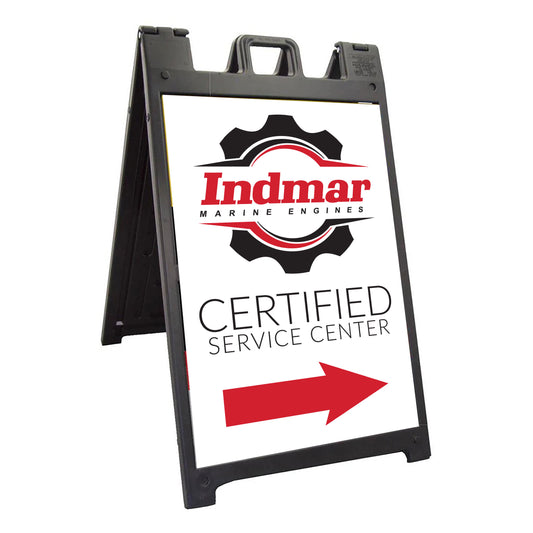 Indmar Certified Directional A-Frame Signs (24” x 36”, double-sided)